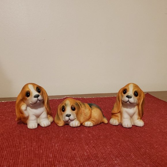 Homco Other - Homco 1407 Set of 3 Bassett Hound Puppies.